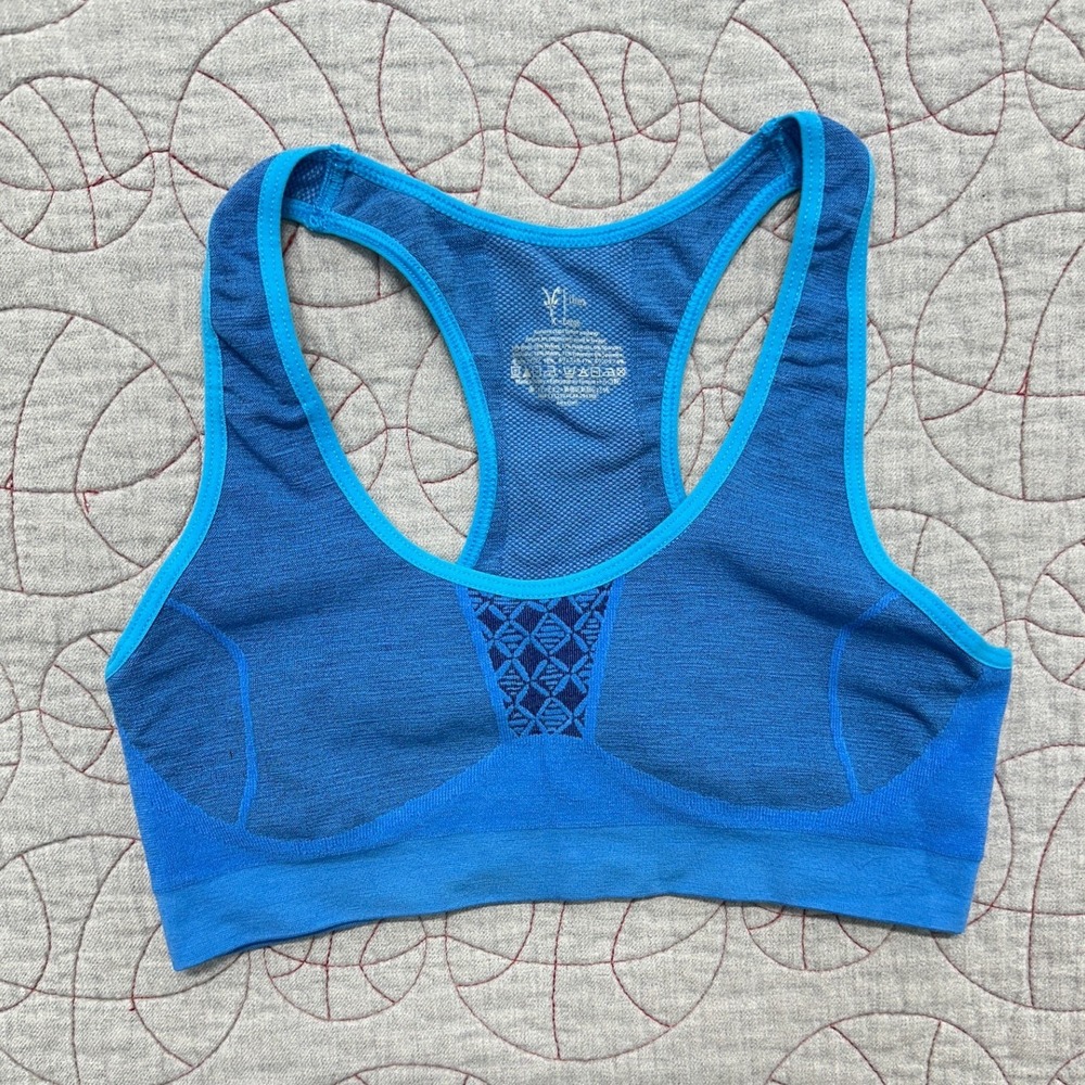 Ibex Balance Sports Bra Blue Merino Wool Blend Racerback / Women's X-Large